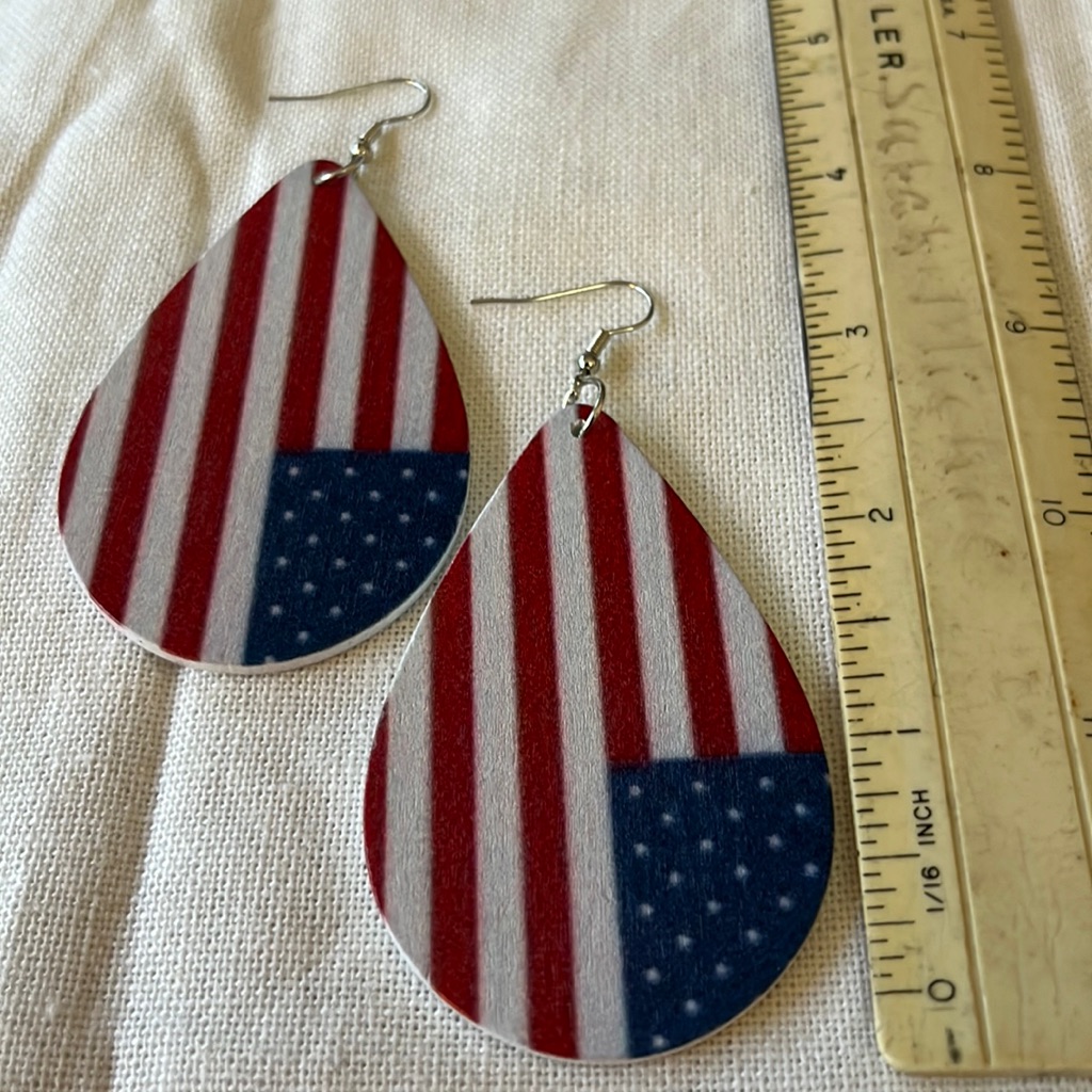 Patriotic Earrings.